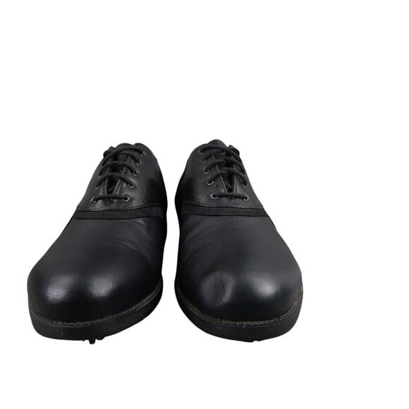 Nike Shoes Mens 11.5 Golf Cleat Saddle Oxford Classic Waverly Last Black Leather - Picture 3 of 13